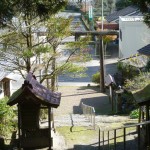 本殿側から鳥居の方を見てみます。