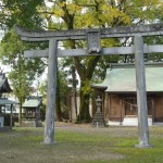 二の鳥居から社殿を見たところです。