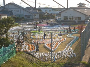 灯ろうが見渡せる絶景ポイントです。