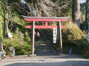 社殿に続く階段の下にある二の鳥居。