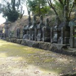 龍峯殿の左手は、墓地になっていて、普通のお墓もあるんですが、こんな風に多宝塔が並んでいるところも。